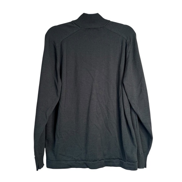 Smartwool dark green 100% Merino Wool 1/4 zip pullover sweater mens L - Picture 5 of 8